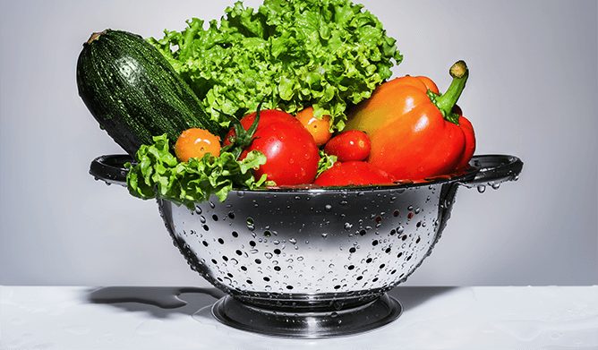To liven up lettuces & cut veggies for the salad, soak them
