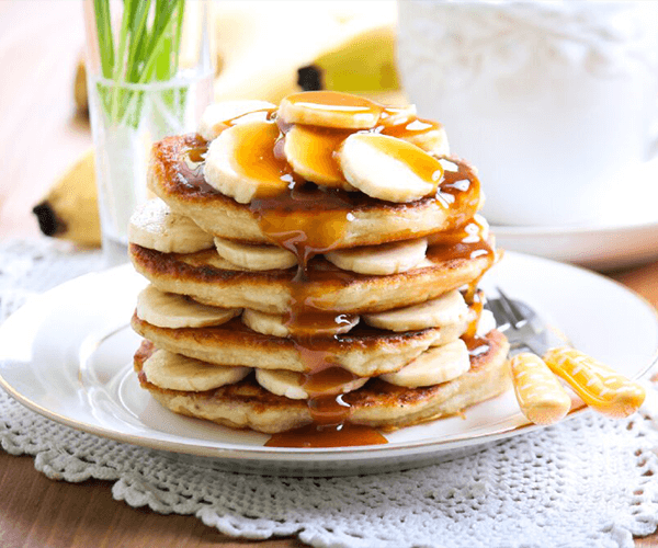 Whole-Grain  Banana Pancakes