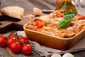 Roasted Ratatouille Lasagna with Bolognese Sauce