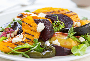 Roasted Veggies, Rocket Leaves& Buffalo Mozzarella 